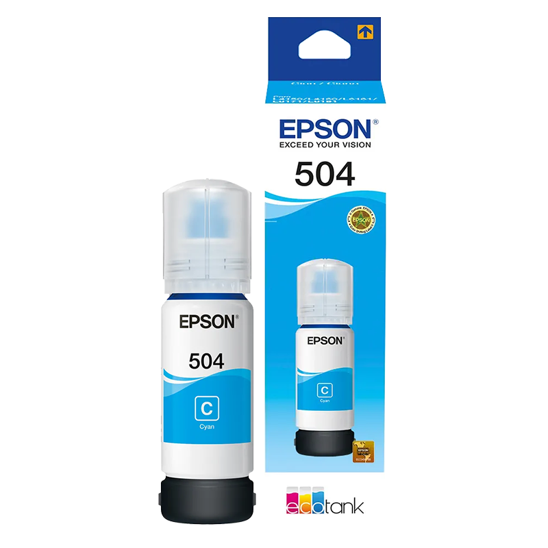 Botella de Tinta Epson T504 (T504220) Cyan 70ml - Imagen 2