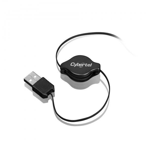 Mouse Cybertel Bravio M216 Black USB Retractil - Imagen 2