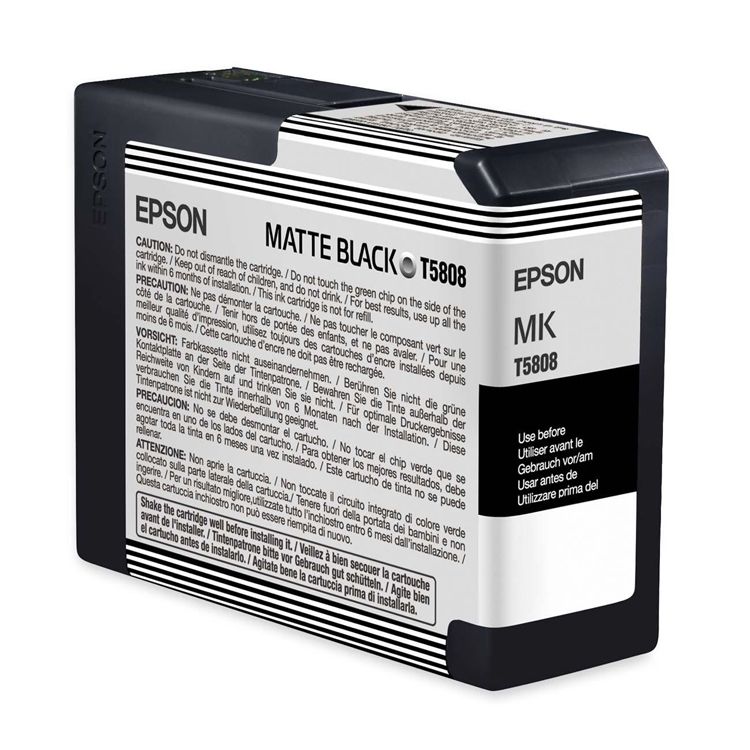 Tinta Epson T580800 Matte Black (80ML) 720 Pag - Imagen 2
