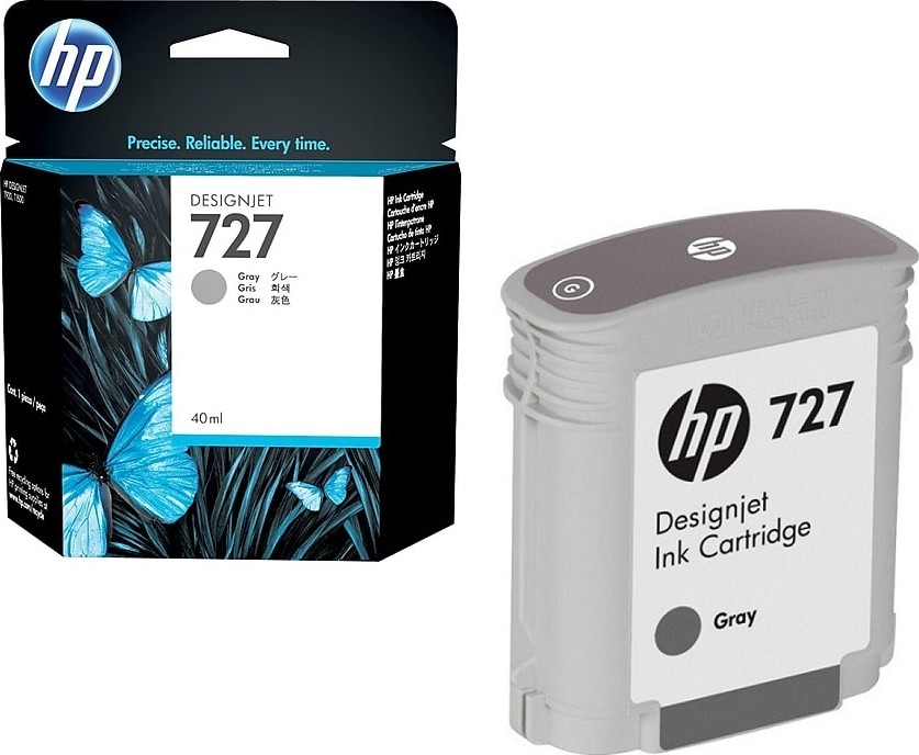 Tinta HP B3P18A (727) Gray 40ML DesignJet T1500 - Imagen 2