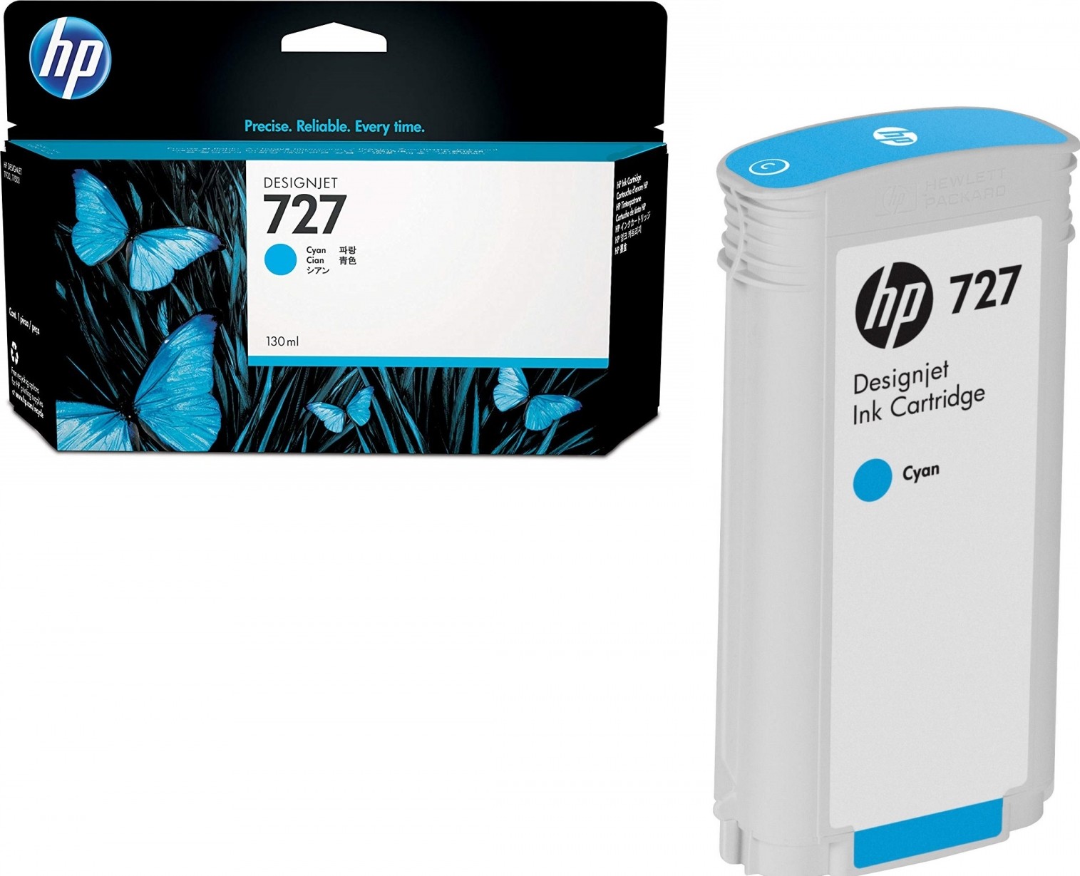 Tinta HP B3P19A (727A) Cyan 130ML DesignJet T1500 - Imagen 2