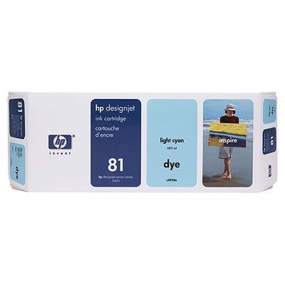 Tinta HP C4934A (81) Light Cyan 680ML DesignJet 5500 - Imagen 2