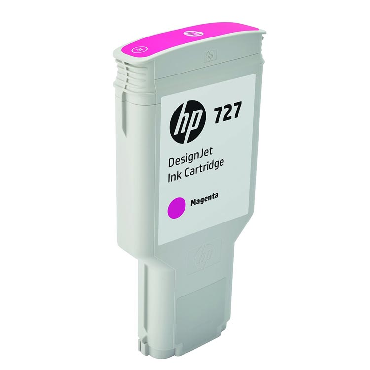 Tinta HP F9J77A (727A) Magenta 300ML DesignJet T1500 - Imagen 2