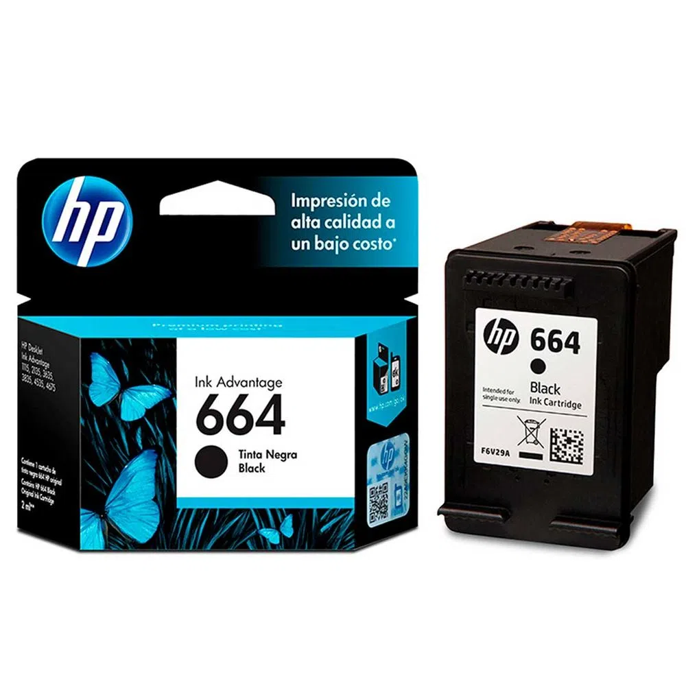 Tinta Hp F6V29AL (664) Negro 120Pag. - Imagen 2