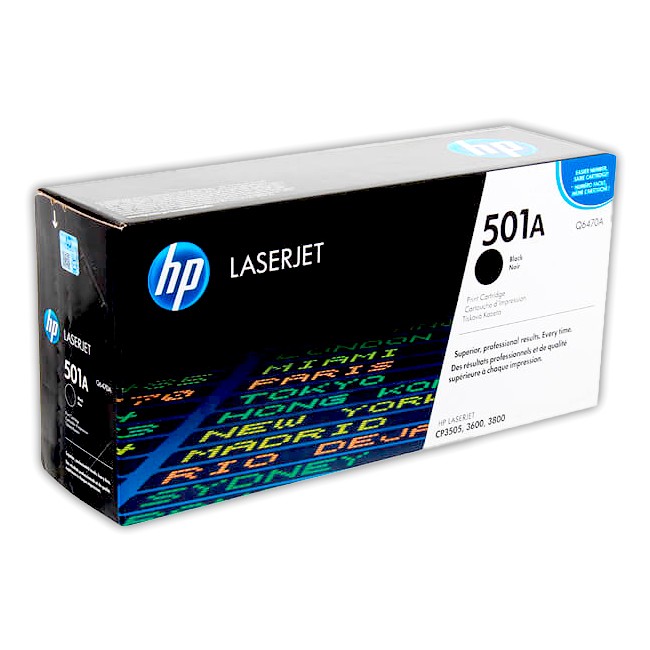 Tóner Hp 501A (Q6470A) Negro 6,000 Pag Color LaserJet 3600