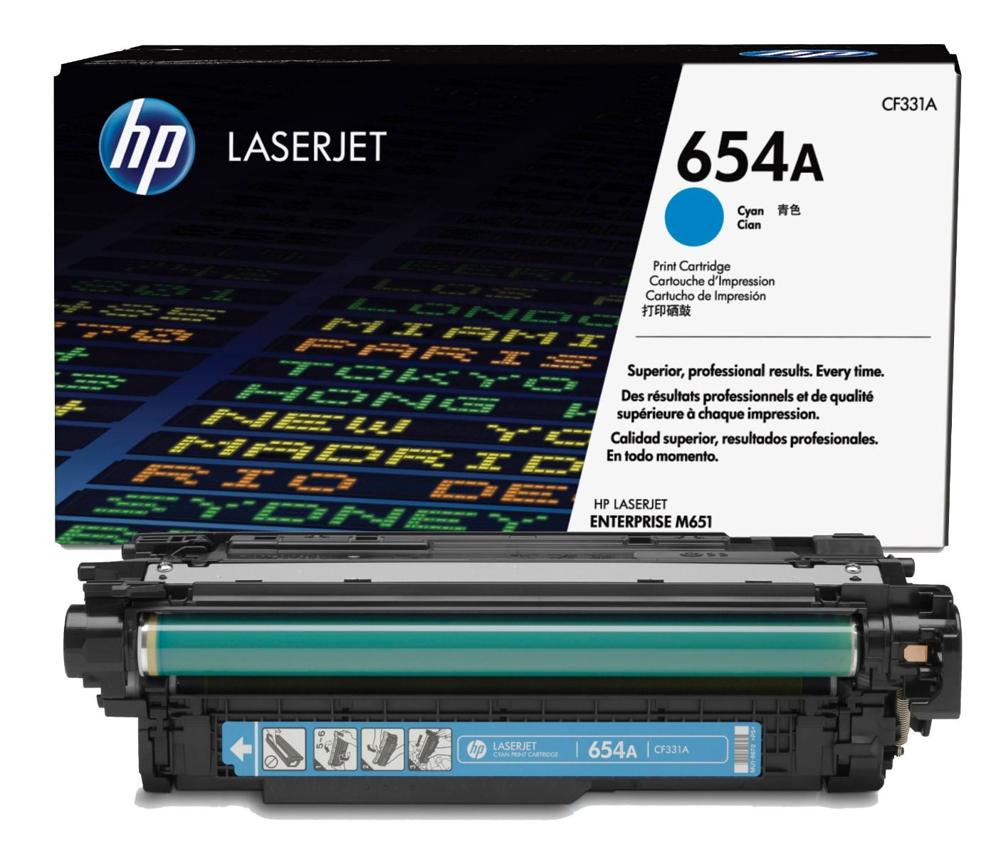 Tóner Hp 654A (CF331A) Cyan 15,000 Pag Color LaserJet Enterprise M651dn - Imagen 2