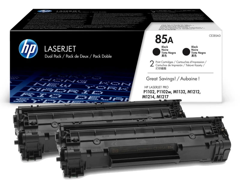Toner Hp CE285AD (85AD) Negro (Dual Pack) 1,600 Pag Laserjet P1102w - Imagen 2