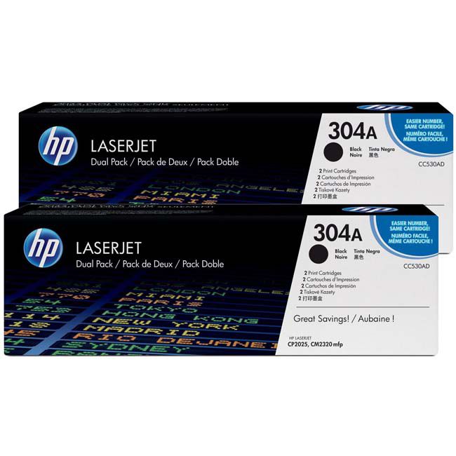 Toner Hp 304AD (CC530AD) Negro 3,500 Pag Color LaserJet CP2025