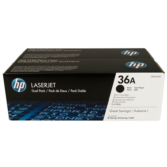 Toner Hp Lj 36A (CB436A) Negro Dual Pack 2,000 Pag LaserJet P1505n - Imagen 2
