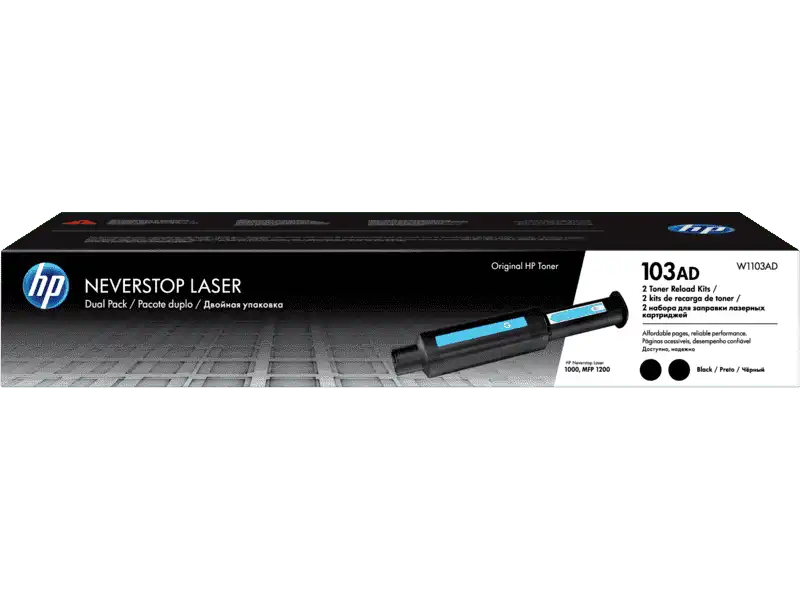 Tóner Hp 103AD (W1103AD) Negro 2,500pag Neverstop Laser 1200w, 1000w - Imagen 3