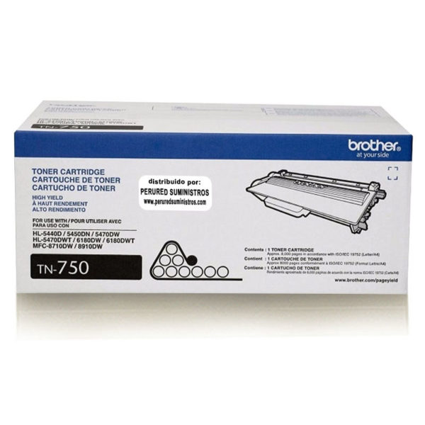Toner Brother TN-750 Negro 8,000 paginas - Imagen 3
